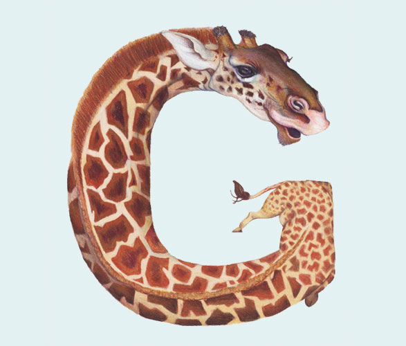 Creative vector Inspiration- Animals in Alphabetical Letters