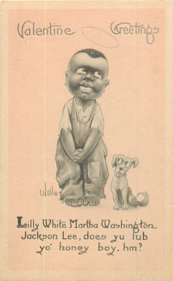 sick Racism Vintage Valentines Card