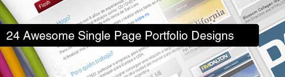 24 cool one page portfolio design