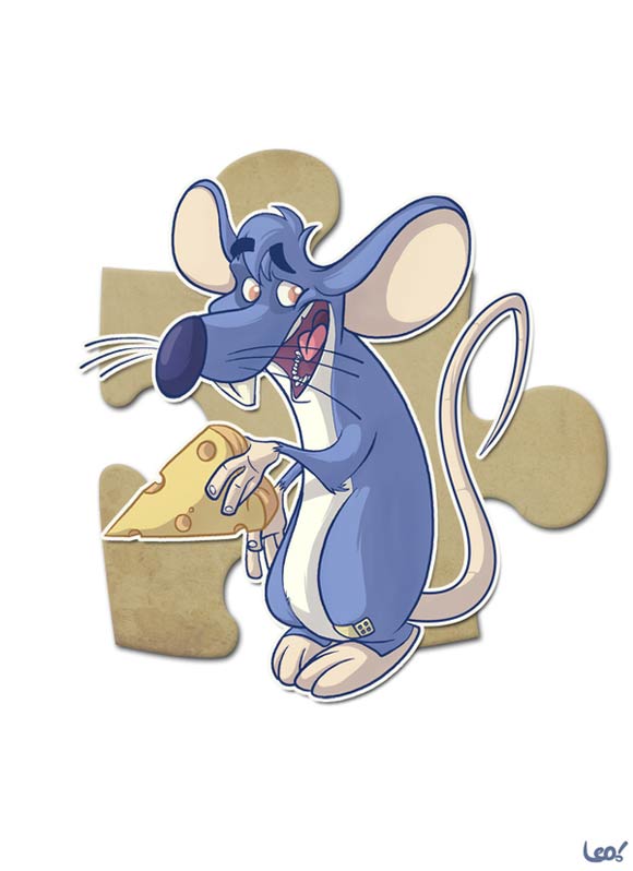 rat with cheese from behance.net