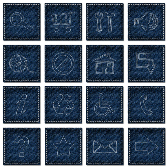 25 jeans style web UI icons
