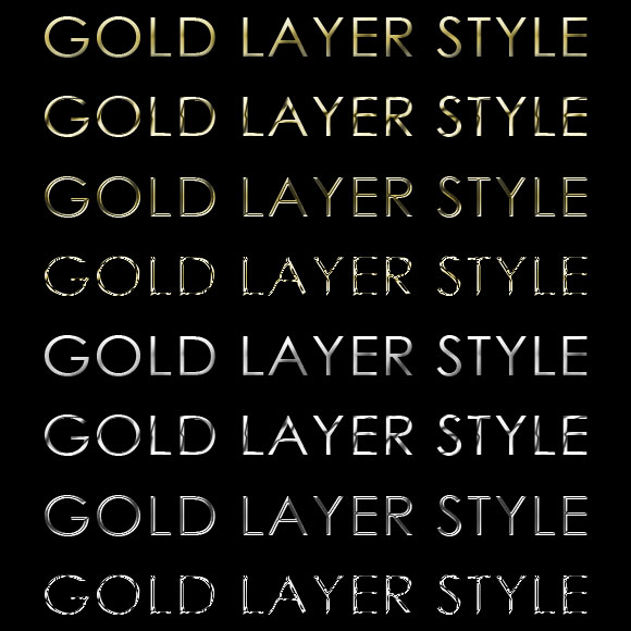 gold and silver layer styles