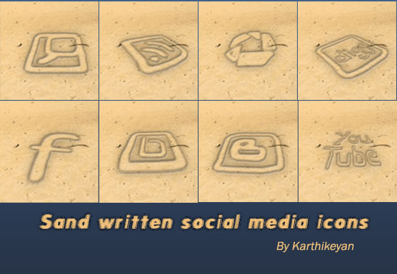 preview image Freebie: 23 Sand Written Social Media Icons