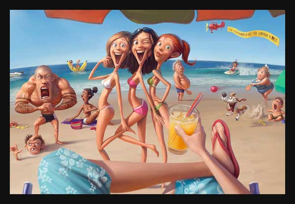 praia 1 40 Hilarious Digital Work Inspiration by tiagohoisel