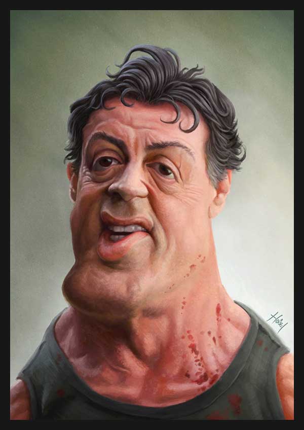 stallone2 40 Hilarious Digital Work Inspiration by tiagohoisel