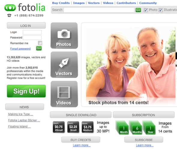 homepage fotolia Know more about royalty free stock image site: Fotolia