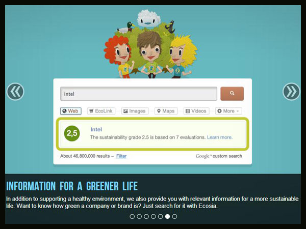 Ecosia green search engine recommend by animhut