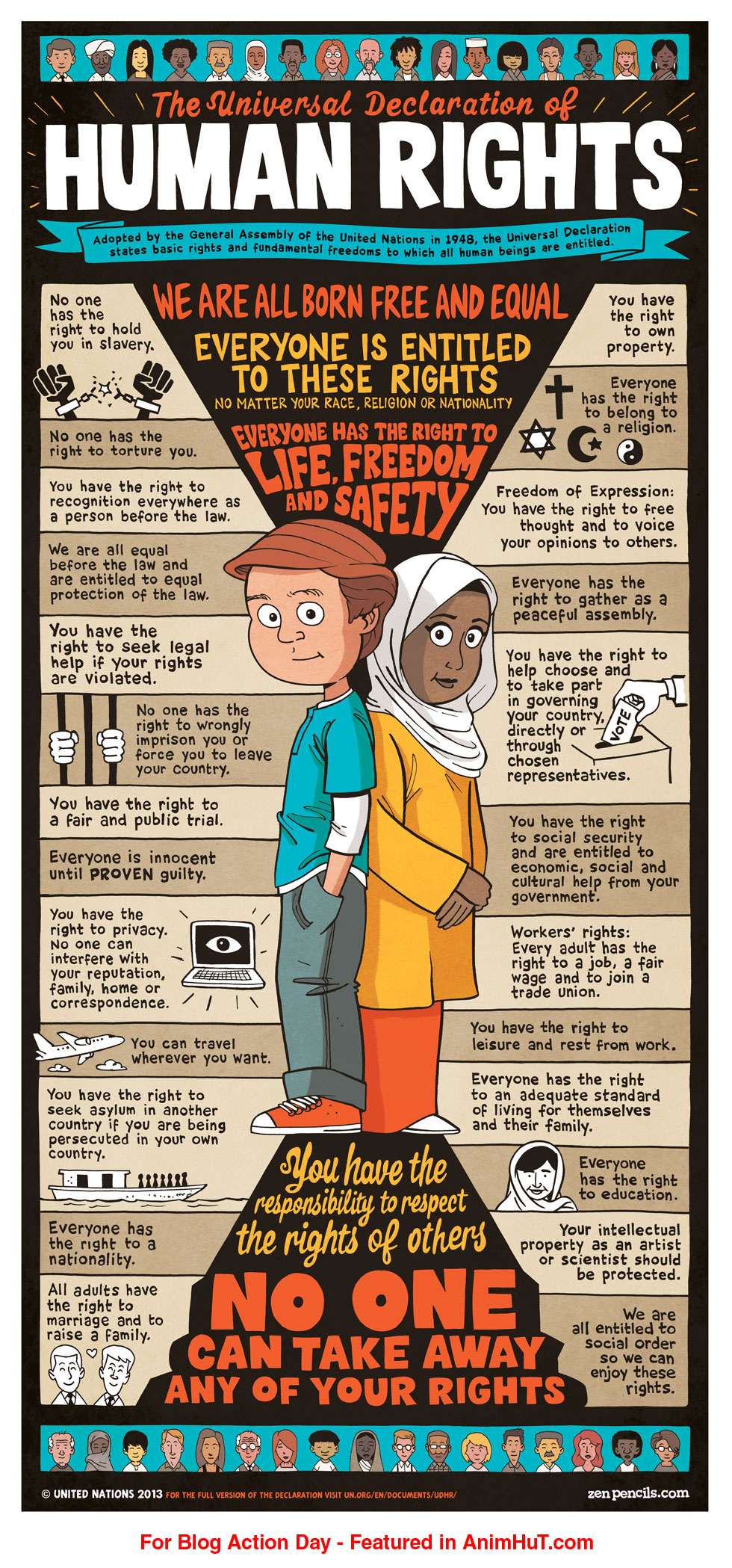 Human Rights and  Civil Rights poster design
