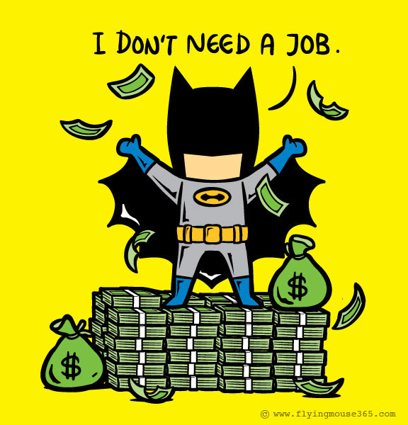 Funny Illustrations of Super Heroes Part Time Jobs (1)