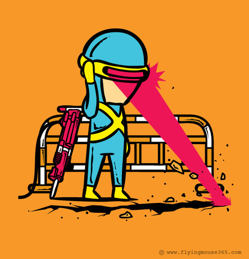 Funny Illustrations of Super Heroes Part Time Jobs (10)
