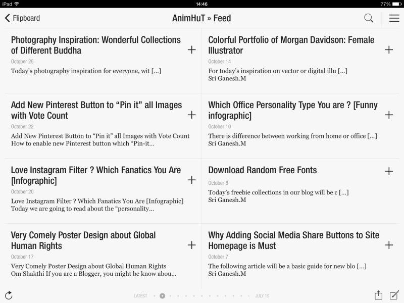old method to add blog to Flipboard