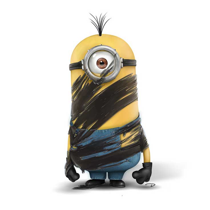 Some one just painted Minion with black color