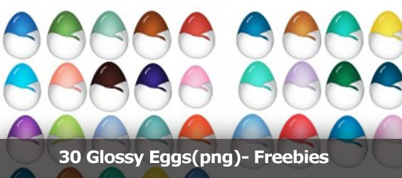 Simple glossy eggs -Freebies