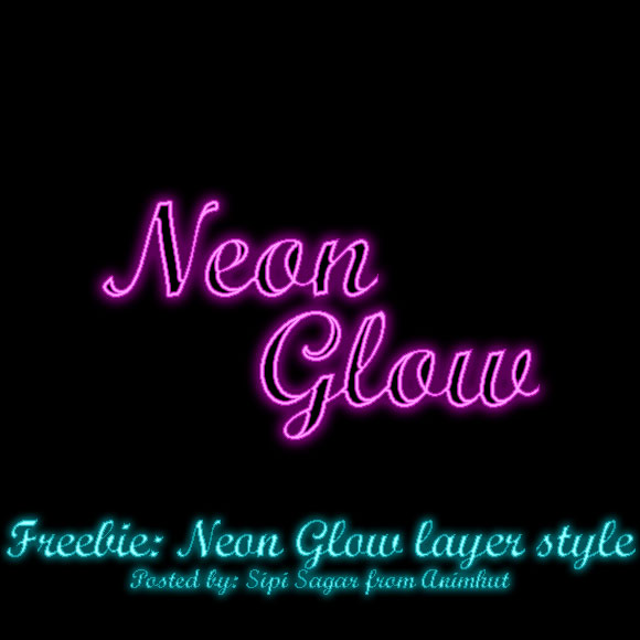 Freebie: Neon Glow Layer Styles
