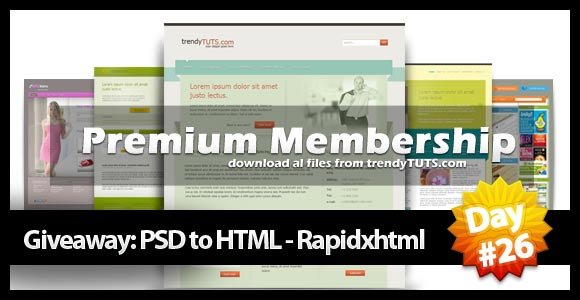 Giveaway Day26: Win Premium membership from TrendyTUTS(x3)