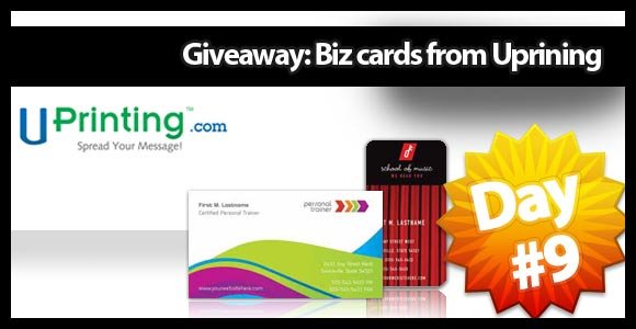 Giveaway day9: 500 Biz cards from Uprinting(x3)