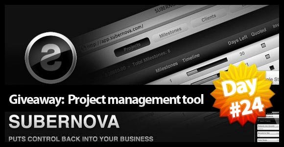 Giveaway day24: Get Subernova project management tool(x2)