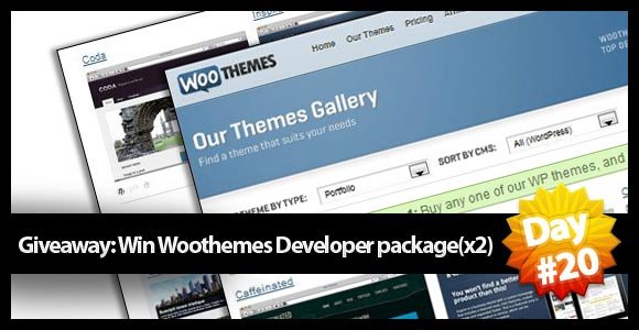 Giveaway day20: Win Developer package-Woothemes(x2)