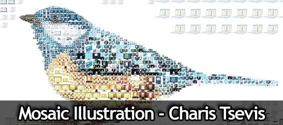 Daily Creative Inspiration blog for Design, Fashion, AI Gen, Reviews & Tutorials 12 25 Mosaic Illustration by Charis Tsevis
