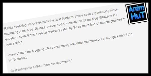 my testimonal on WPWebHost Giveaway Day#2: WPWebHost Premium Accounts(X2)