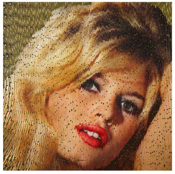 sculpture-matchheads and postcards