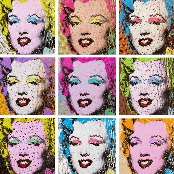 sculpture-matchheads and postcards