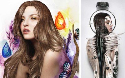 Daily Creative Inspiration blog for Design, Fashion, AI Gen, Reviews & Tutorials 7 Collision of Art, Beauty and Illustration by 7 Artists