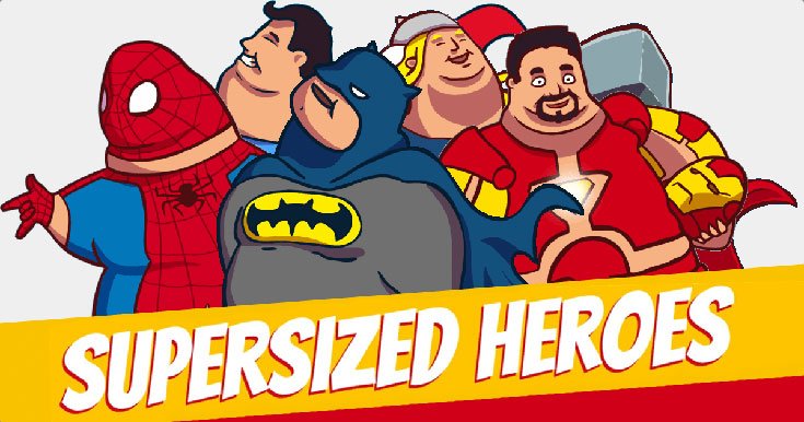 Inspiration: Favorite Superheroes Under Obesity by Junk Food 1 Group_Photo_SuperSized-Heroes