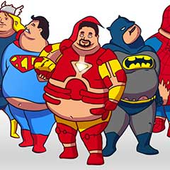 Inspiration: Favorite Superheroes Under Obesity by Junk Food