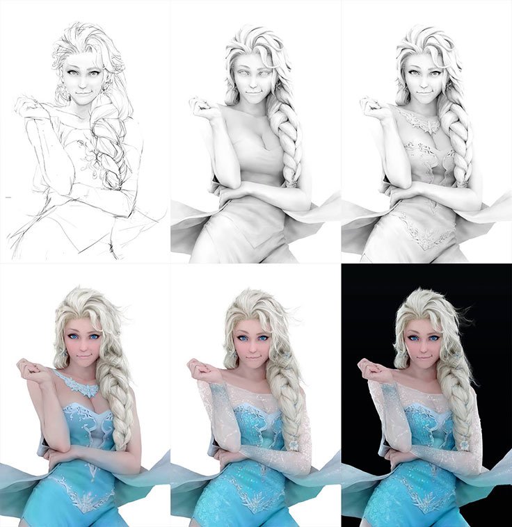 Making of Realistic Disney Queen Elsa from Frozen