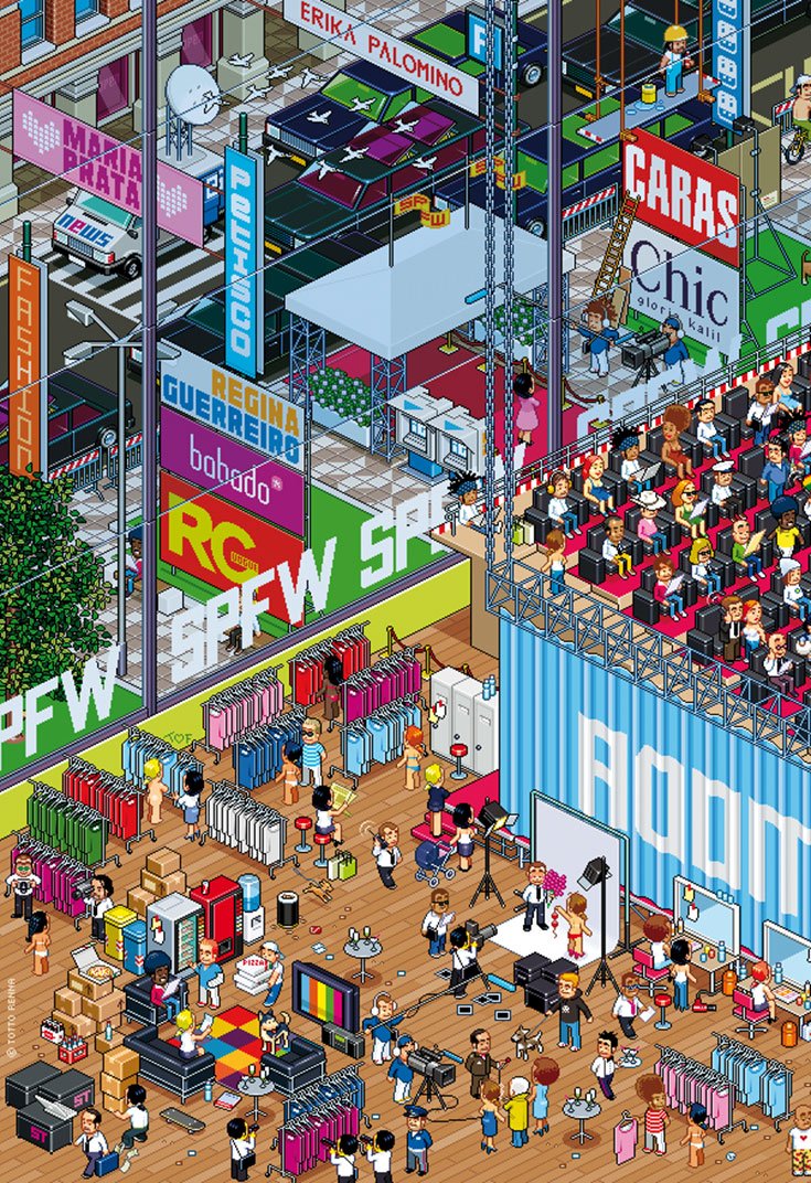 Pixel Art Characters Inspiration of Super Totto 7 Pixel Art Inspiration IG_São-Paulo-Fashion-Week