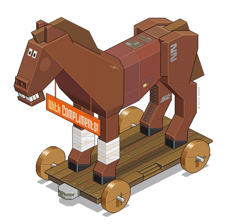 Pixel Art Characters Inspiration of Super Totto 11 Trojan horse Pixel Art Inspiration