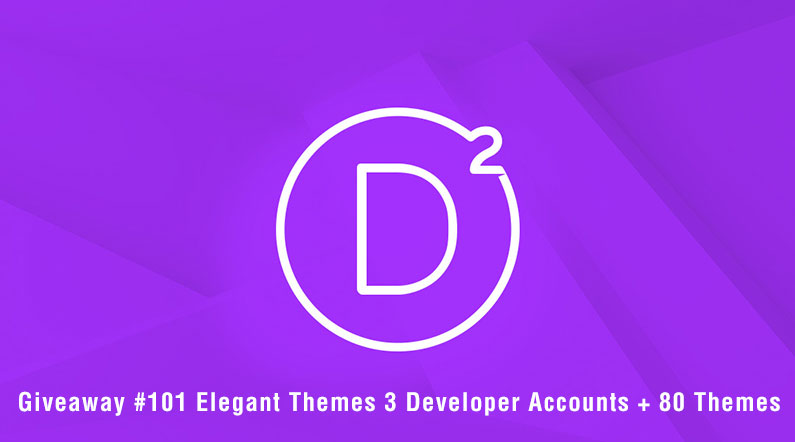 Giveaway #101 Free Elegant Themes Developer Account